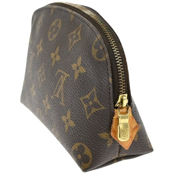 LOUIS VUITTON Pochette Cosmetic Pouch Bag Monogram Leather - Picture 3 of 5